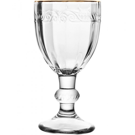 Taça 50ml De Licor De Cristal Ecológico Com Borda Dourada Imperial